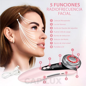 Masajeador Facial LED Terapia 4 en 1 CAPILUX
